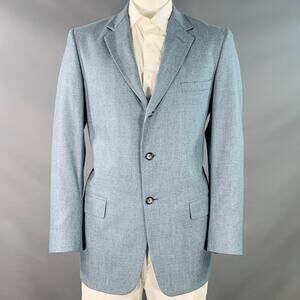 O'CONNELL'S Size 42 Long Blue Cream Textured Single breasted Sport Coat